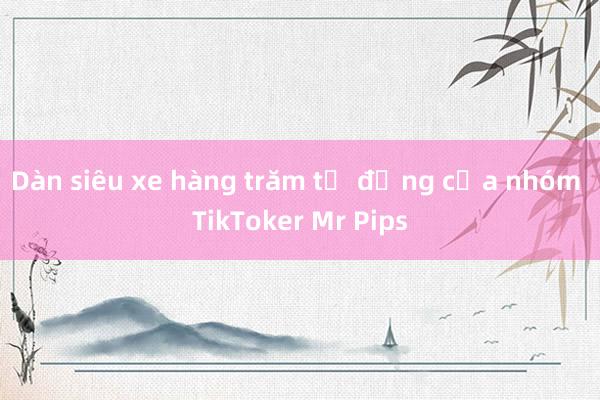 Dàn siêu xe hàng trăm tỷ đồng của nhóm TikToker Mr Pips