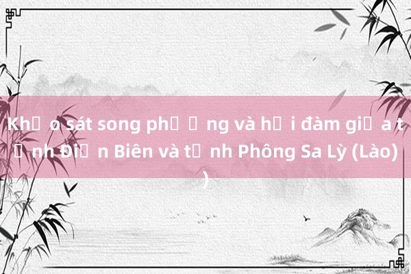 Khảo sát song phương và hội đàm giữa tỉnh Điện Biên và tỉnh Phông Sa Lỳ (Lào)