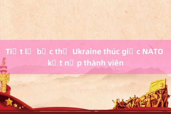 Tiết lộ bức thư Ukraine thúc giục NATO kết nạp thành viên