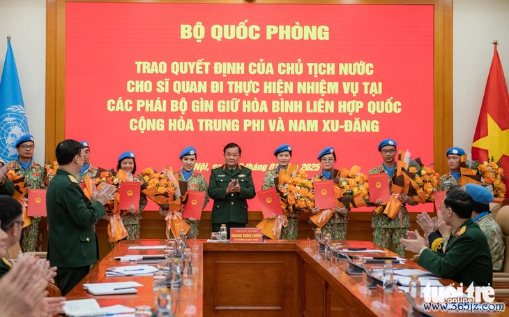 8 sĩ quan quân đội đi làm nhiệm vụ gìn giữ hòa bình Liên Hiệp Quốc theo quyết định của Chủ tịch nước - Ảnh 2.